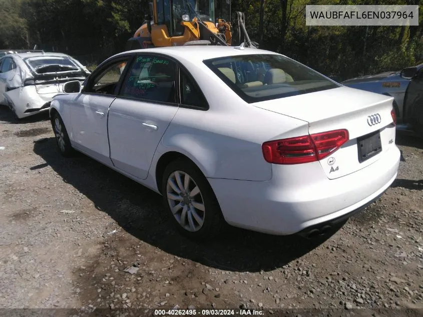 2014 Audi A4 2.0T Premium VIN: WAUBFAFL6EN037964 Lot: 40262495