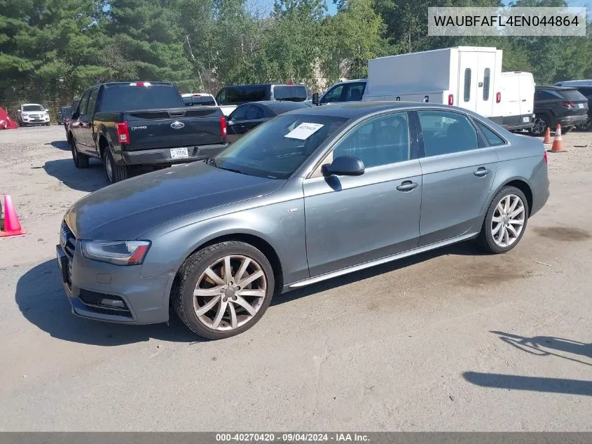 2014 Audi A4 Premium VIN: WAUBFAFL4EN044864 Lot: 40270420