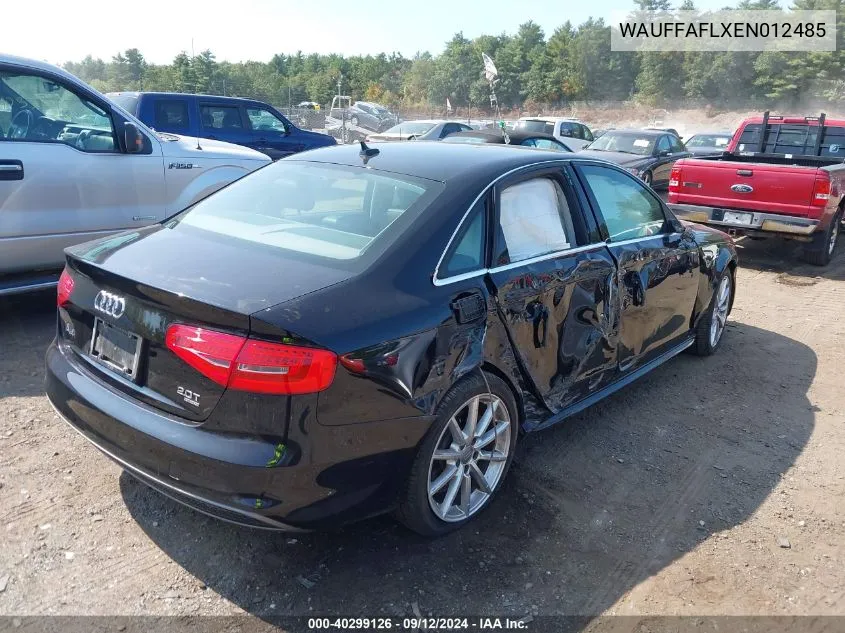 2014 Audi A4 2.0T Premium VIN: WAUFFAFLXEN012485 Lot: 40299126