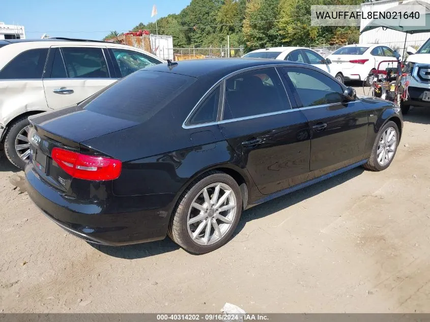 WAUFFAFL8EN021640 2014 Audi A4 2.0T Premium