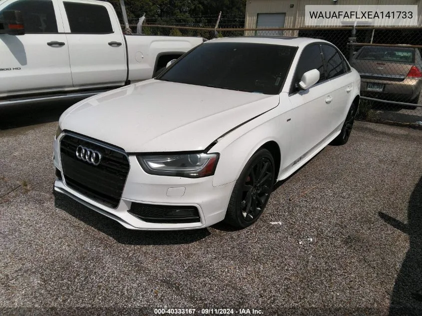 WAUAFAFLXEA141733 2014 Audi A4 2.0T Premium