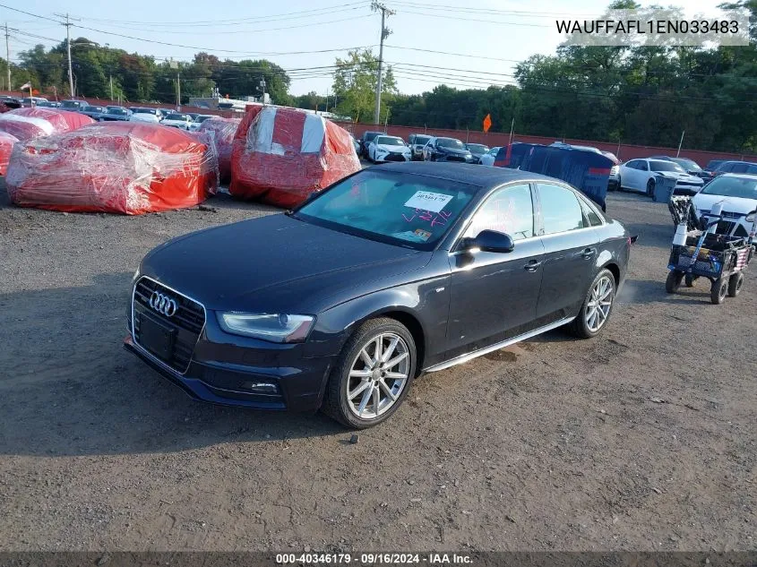 2014 Audi A4 2.0T Premium VIN: WAUFFAFL1EN033483 Lot: 40346179