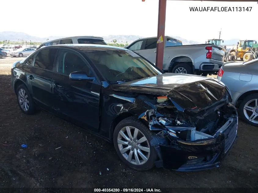 WAUAFAFL0EA113147 2014 Audi A4 Premium