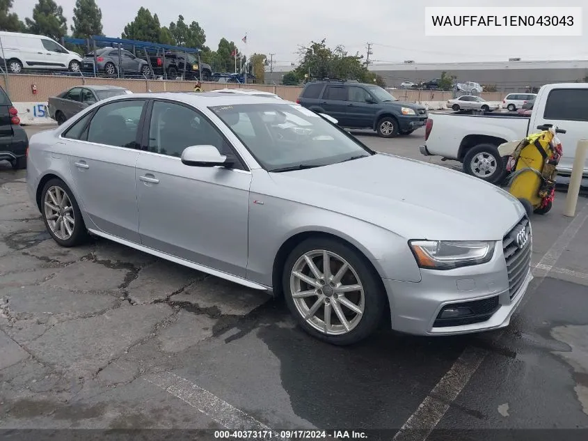 2014 Audi A4 2.0T Premium VIN: WAUFFAFL1EN043043 Lot: 40373171