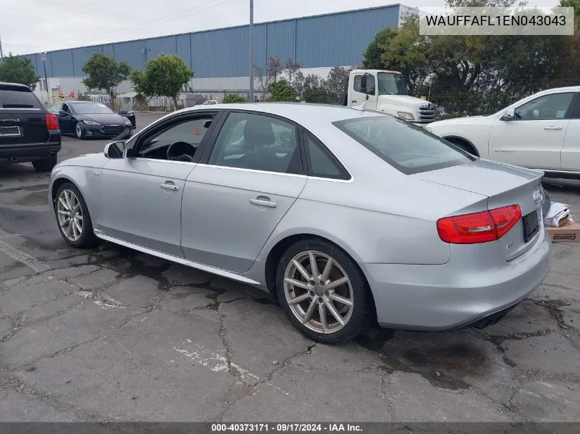 2014 Audi A4 2.0T Premium VIN: WAUFFAFL1EN043043 Lot: 40373171