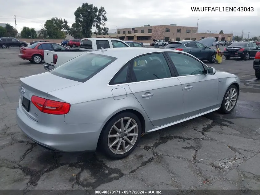 2014 Audi A4 2.0T Premium VIN: WAUFFAFL1EN043043 Lot: 40373171