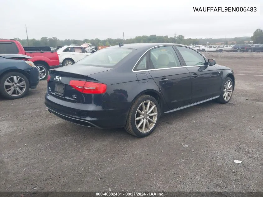 2014 Audi A4 Premium Plus VIN: WAUFFAFL9EN006483 Lot: 40382481