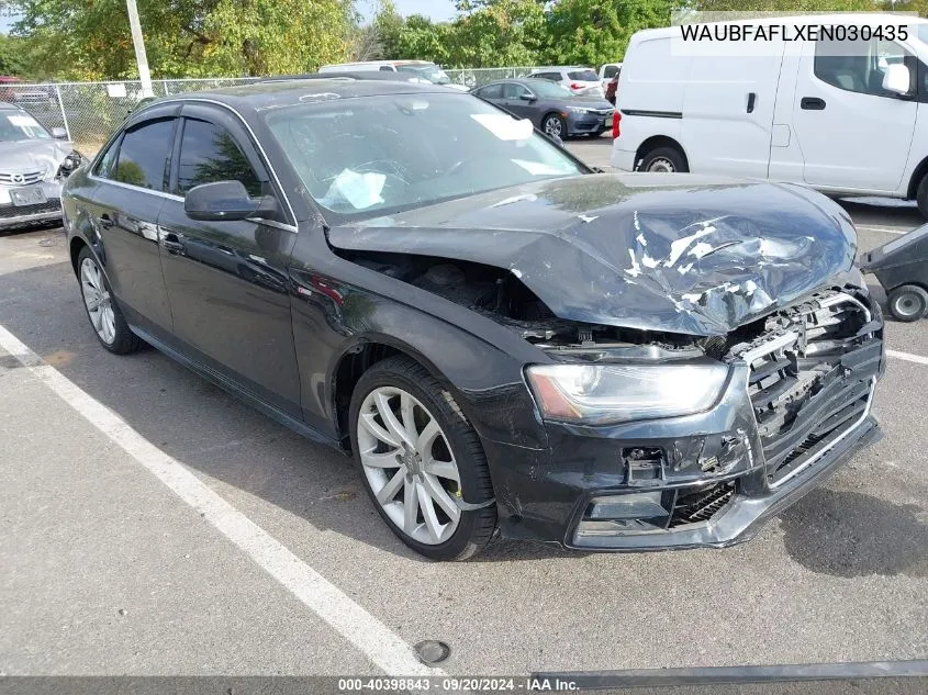 2014 Audi A4 2.0T Premium VIN: WAUBFAFLXEN030435 Lot: 40398843