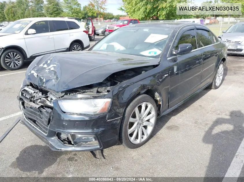 2014 Audi A4 2.0T Premium VIN: WAUBFAFLXEN030435 Lot: 40398843