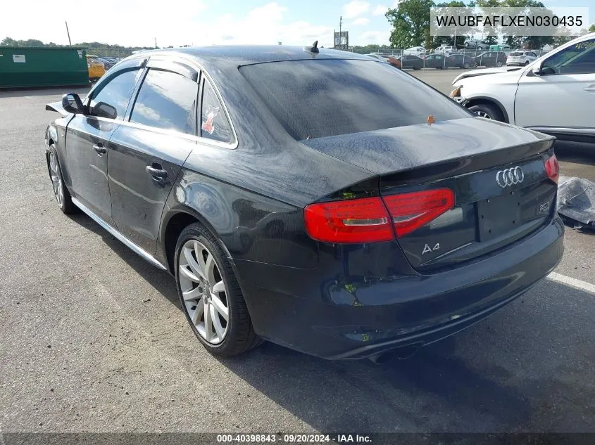 2014 Audi A4 2.0T Premium VIN: WAUBFAFLXEN030435 Lot: 40398843