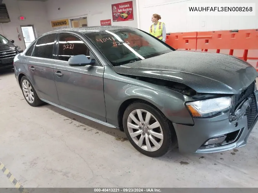 2014 Audi A4 Premium Plus VIN: WAUHFAFL3EN008268 Lot: 40413221