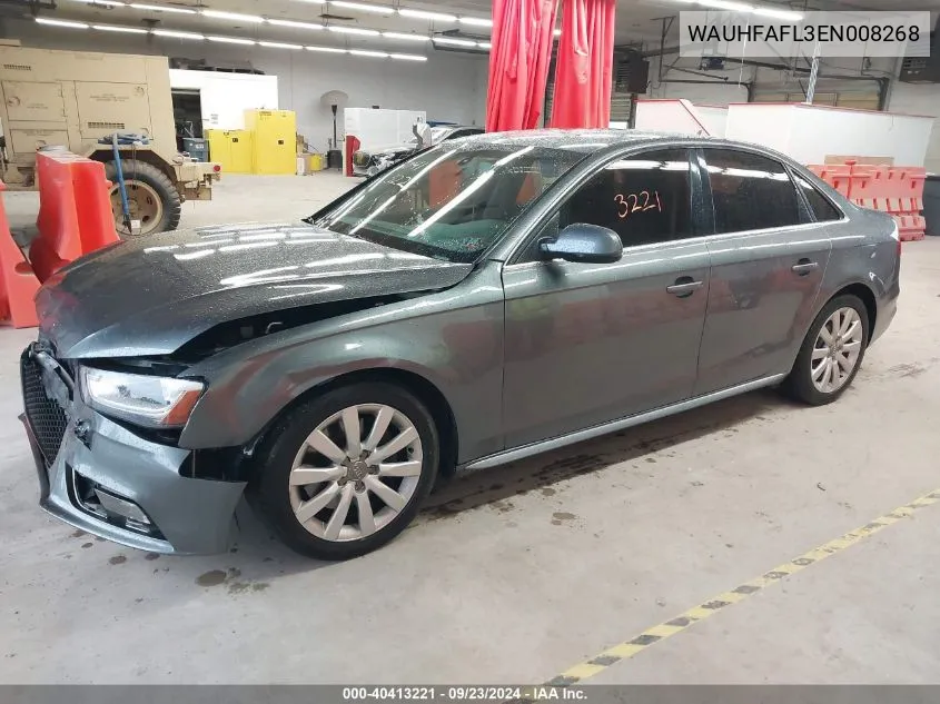 2014 Audi A4 Premium Plus VIN: WAUHFAFL3EN008268 Lot: 40413221