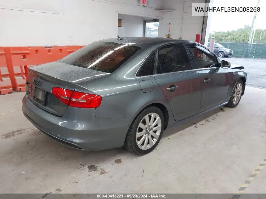 2014 Audi A4 Premium Plus VIN: WAUHFAFL3EN008268 Lot: 40413221