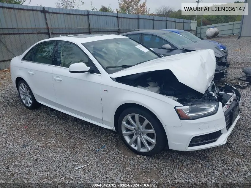 WAUBFAFL2EN036147 2014 Audi A4 Premium