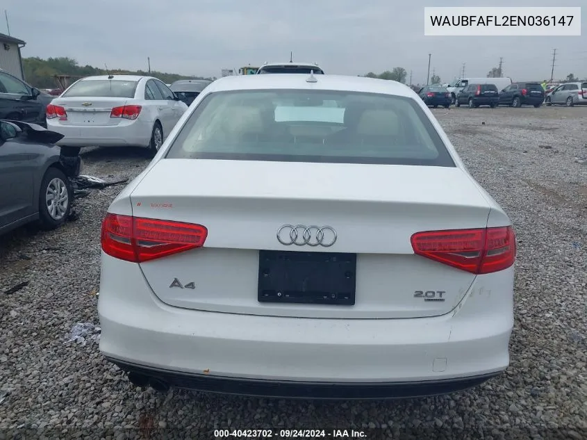 WAUBFAFL2EN036147 2014 Audi A4 Premium