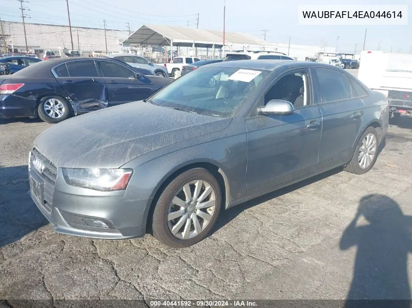 2014 Audi A4 2.0T Premium VIN: WAUBFAFL4EA044614 Lot: 40441592