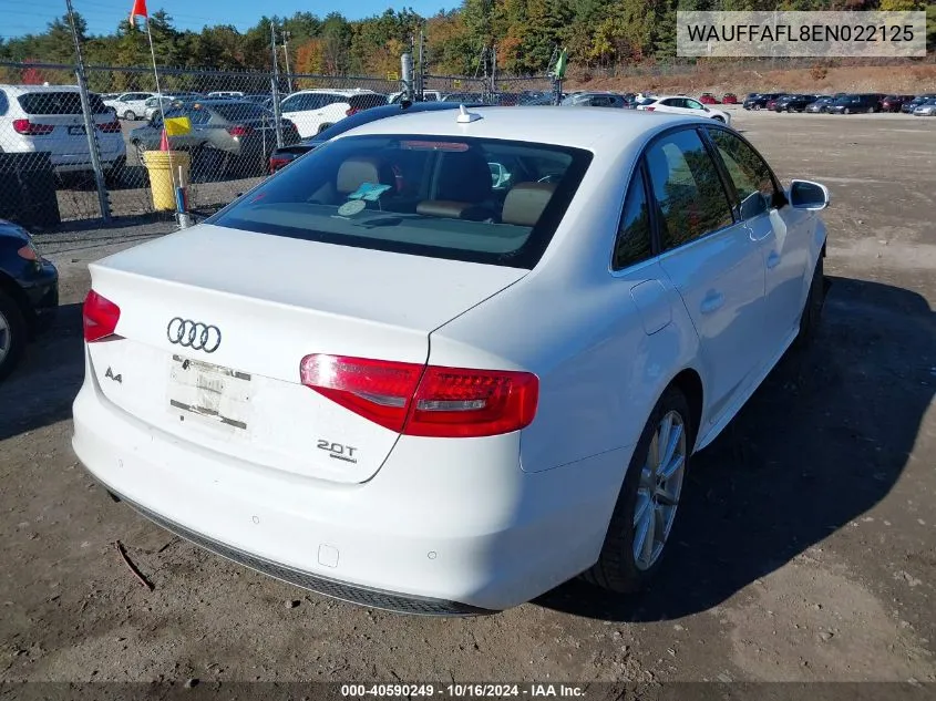 WAUFFAFL8EN022125 2014 Audi A4 2.0T Premium