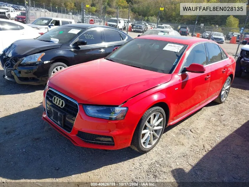 WAUFFAFL8EN028135 2014 Audi A4 Premium Plus