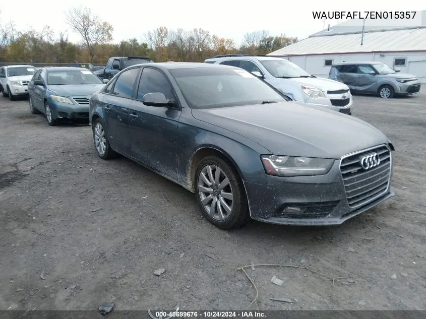 2014 Audi A4 2.0T Premium VIN: WAUBFAFL7EN015357 Lot: 40699676