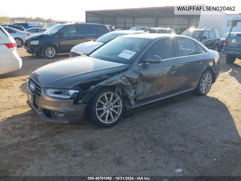 2014 Audi A4 2.0T Premium VIN: WAUFFAFL5EN020462 Lot: 40761050