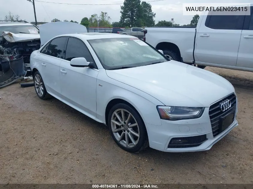 2014 Audi A4 2.0T Premium VIN: WAUEFAFL6EN023415 Lot: 40784361