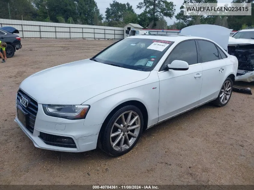 2014 Audi A4 2.0T Premium VIN: WAUEFAFL6EN023415 Lot: 40784361