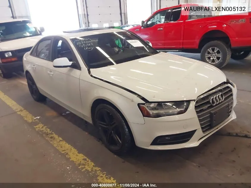 2014 Audi A4 2.0T Premium VIN: WAUBFAFLXEN005132 Lot: 40800877