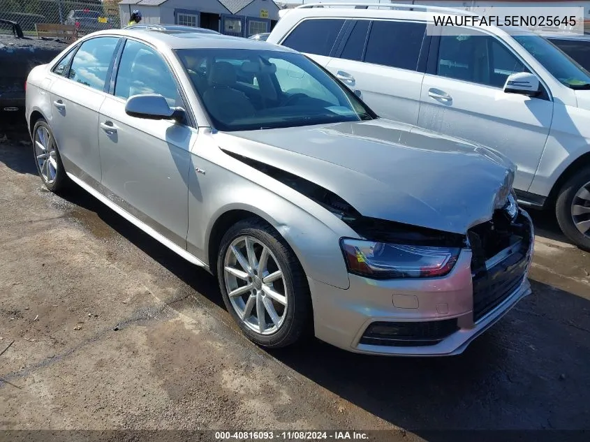 2014 Audi A4 2.0T Premium VIN: WAUFFAFL5EN025645 Lot: 40816093