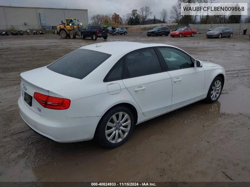 2014 Audi A4 VIN: WAUBFCFL8EN009868 Lot: 40824933