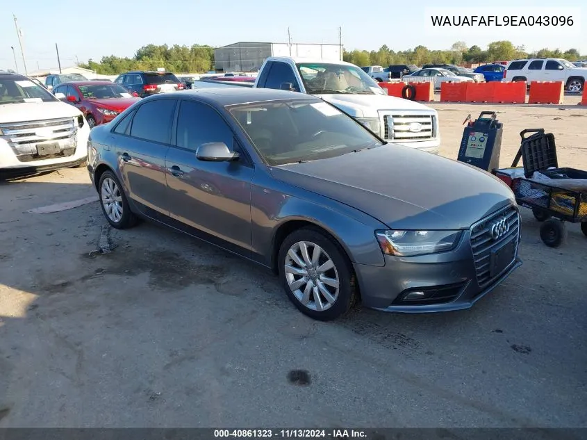 2014 Audi A4 2.0T Premium VIN: WAUAFAFL9EA043096 Lot: 40861323