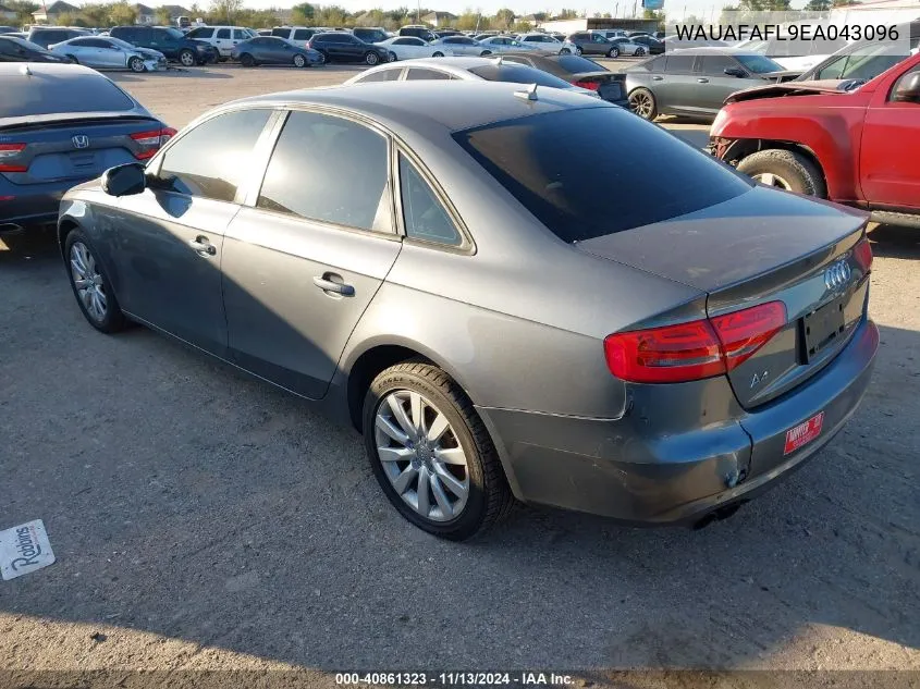 2014 Audi A4 2.0T Premium VIN: WAUAFAFL9EA043096 Lot: 40861323