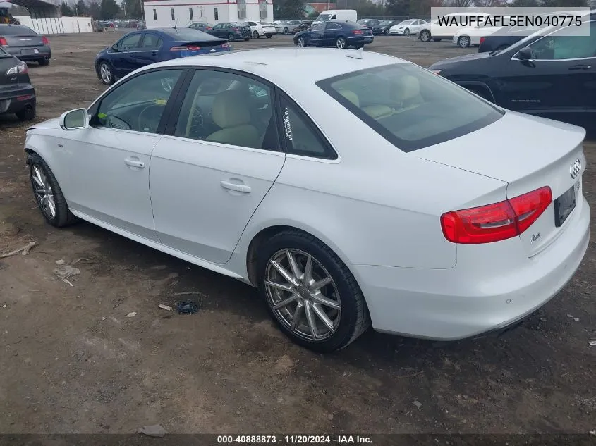 2014 Audi A4 2.0T Premium VIN: WAUFFAFL5EN040775 Lot: 40888873