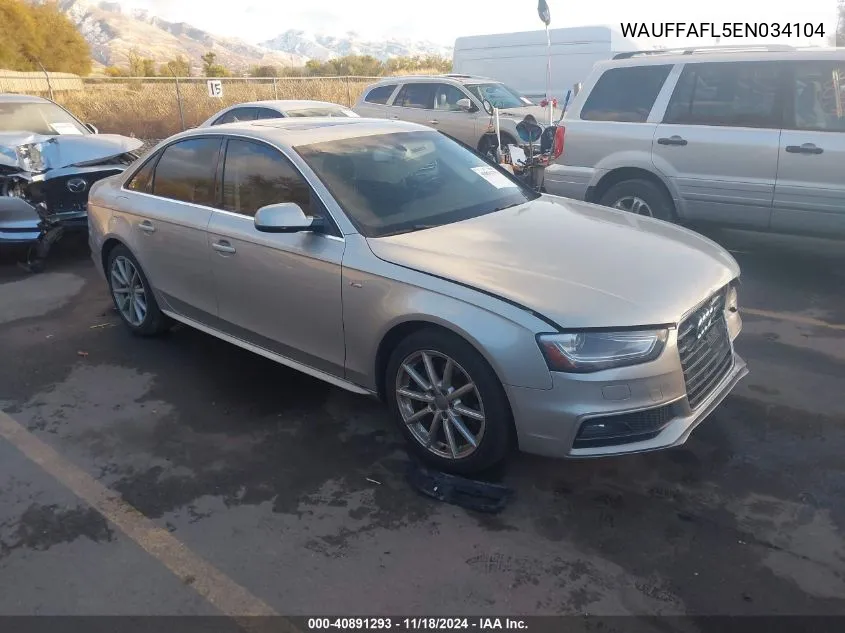 2014 Audi A4 2.0T Premium VIN: WAUFFAFL5EN034104 Lot: 40891293