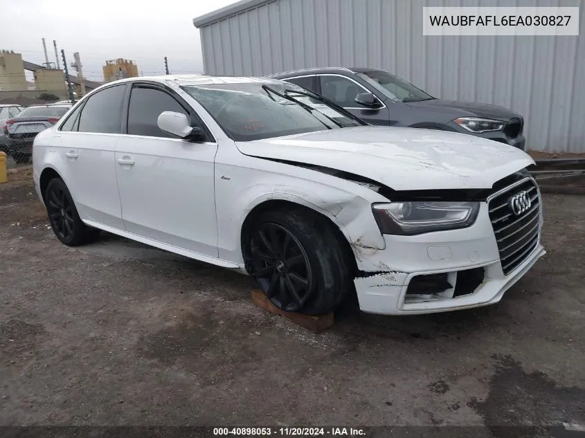 2014 Audi A4 2.0T Premium VIN: WAUBFAFL6EA030827 Lot: 40898053