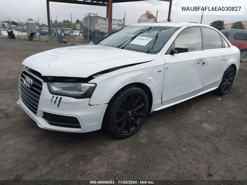 2014 Audi A4 2.0T Premium VIN: WAUBFAFL6EA030827 Lot: 40898053