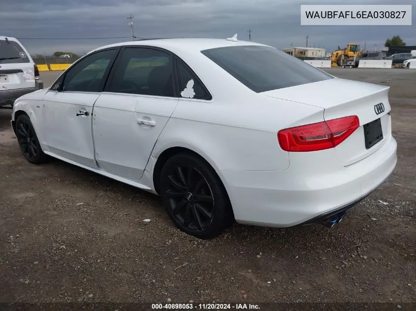 2014 Audi A4 2.0T Premium VIN: WAUBFAFL6EA030827 Lot: 40898053