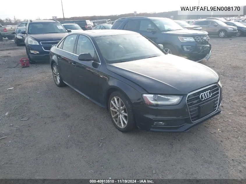 2014 Audi A4 2.0T Premium VIN: WAUFFAFL9EN008170 Lot: 40913510