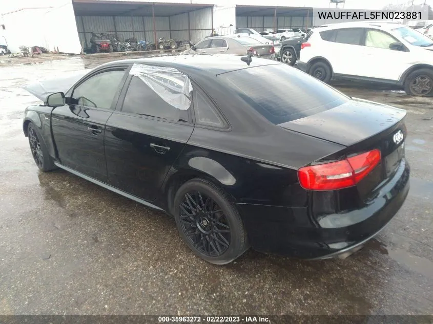 2015 Audi A4 2.0T Premium VIN: WAUFFAFL5FN023881 Lot: 35963272