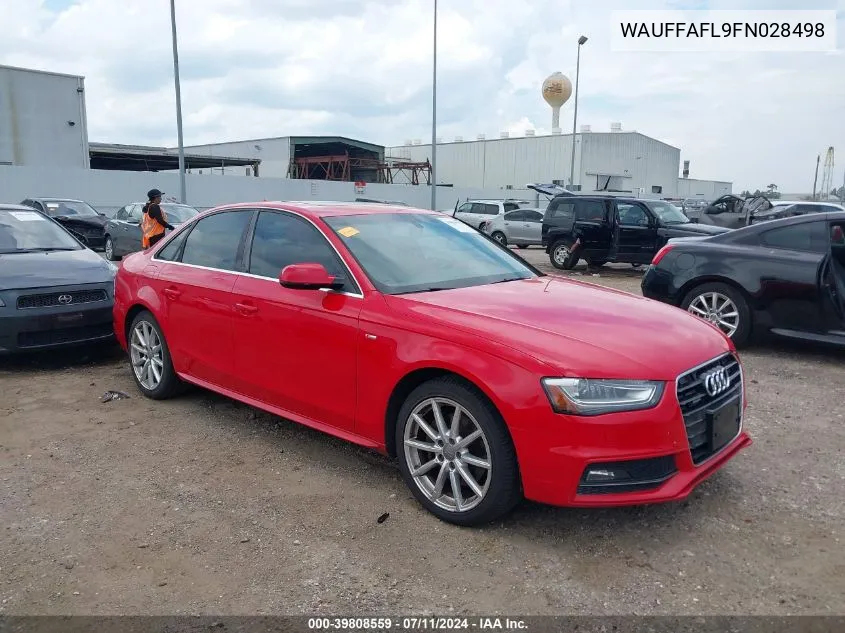 2015 Audi A4 2.0T Premium VIN: WAUFFAFL9FN028498 Lot: 39808559