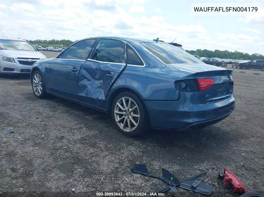 2015 Audi A4 2.0T Premium VIN: WAUFFAFL5FN004179 Lot: 39993843