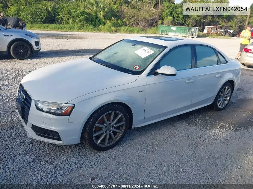 2015 Audi A4 2.0T Premium VIN: WAUFFAFLXFN042054 Lot: 40081707