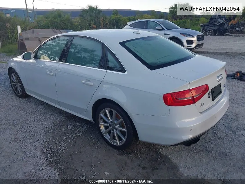 2015 Audi A4 2.0T Premium VIN: WAUFFAFLXFN042054 Lot: 40081707