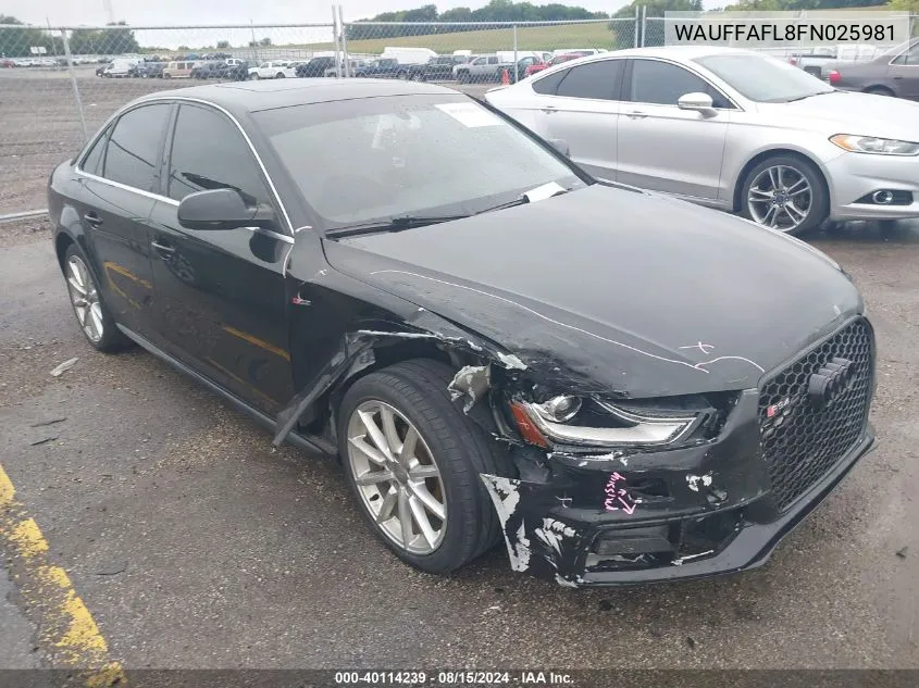 WAUFFAFL8FN025981 2015 Audi A4 2.0T Premium