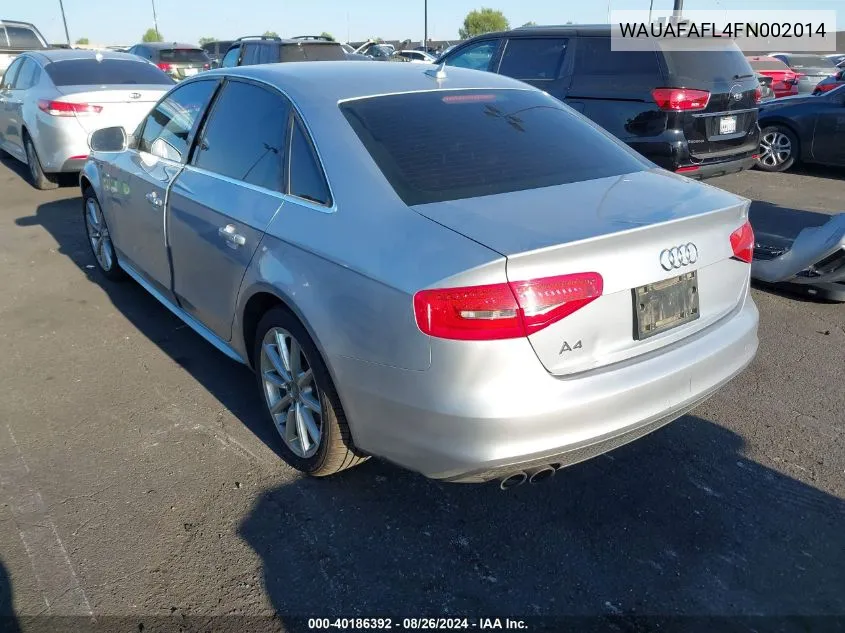 WAUAFAFL4FN002014 2015 Audi A4 2.0T Premium