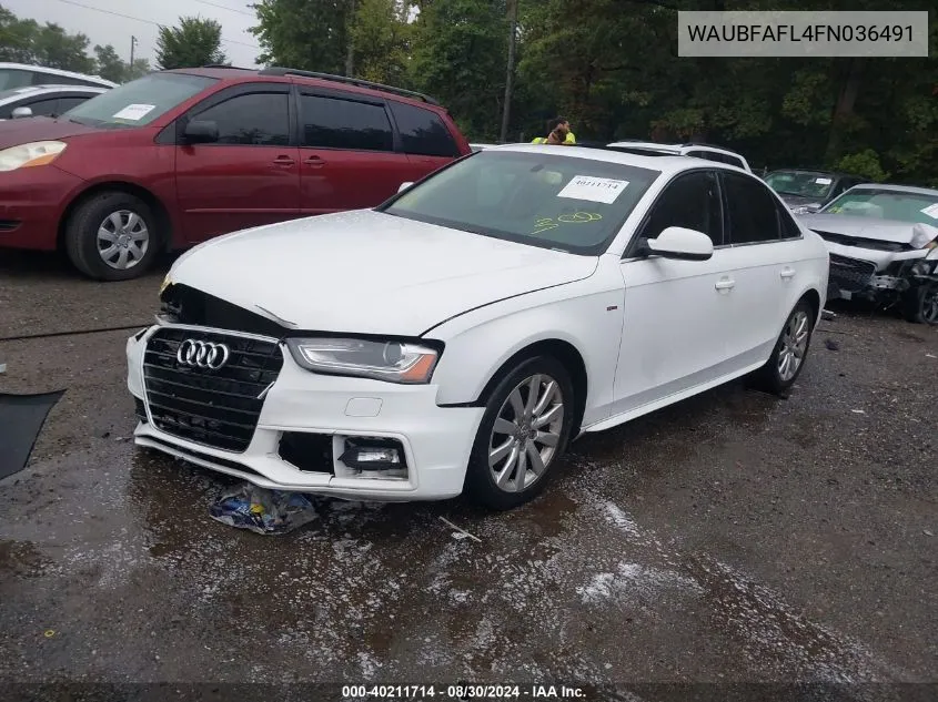 WAUBFAFL4FN036491 2015 Audi A4 2.0T Premium