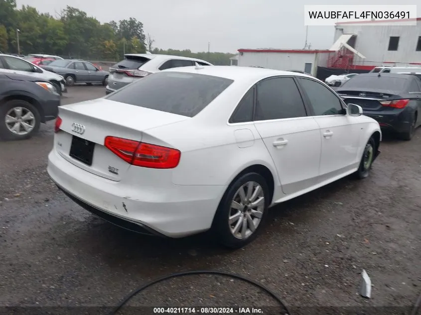 2015 Audi A4 2.0T Premium VIN: WAUBFAFL4FN036491 Lot: 40211714