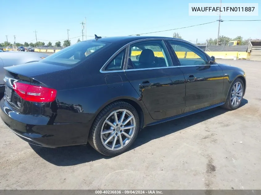 2015 Audi A4 2.0T Premium VIN: WAUFFAFL1FN011887 Lot: 40236836