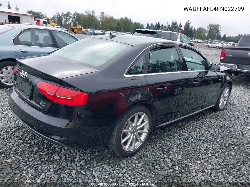 2015 Audi A4 Premium Plus VIN: WAUFFAFL4FN022799 Lot: 40306598