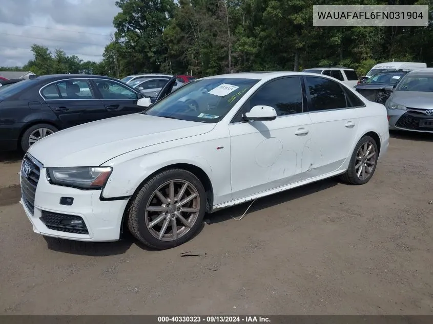 2015 Audi A4 Premium VIN: WAUAFAFL6FN031904 Lot: 40330323