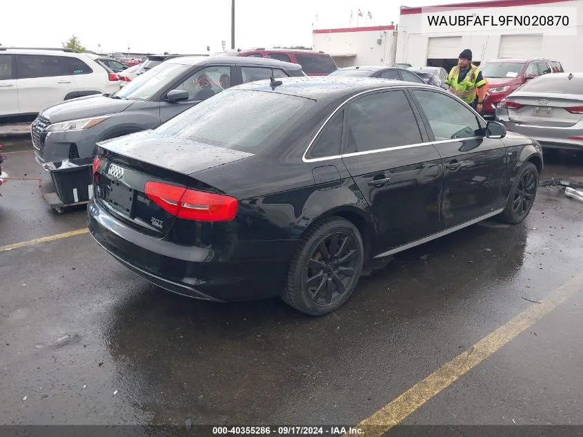 WAUBFAFL9FN020870 2015 Audi A4 2.0T Premium